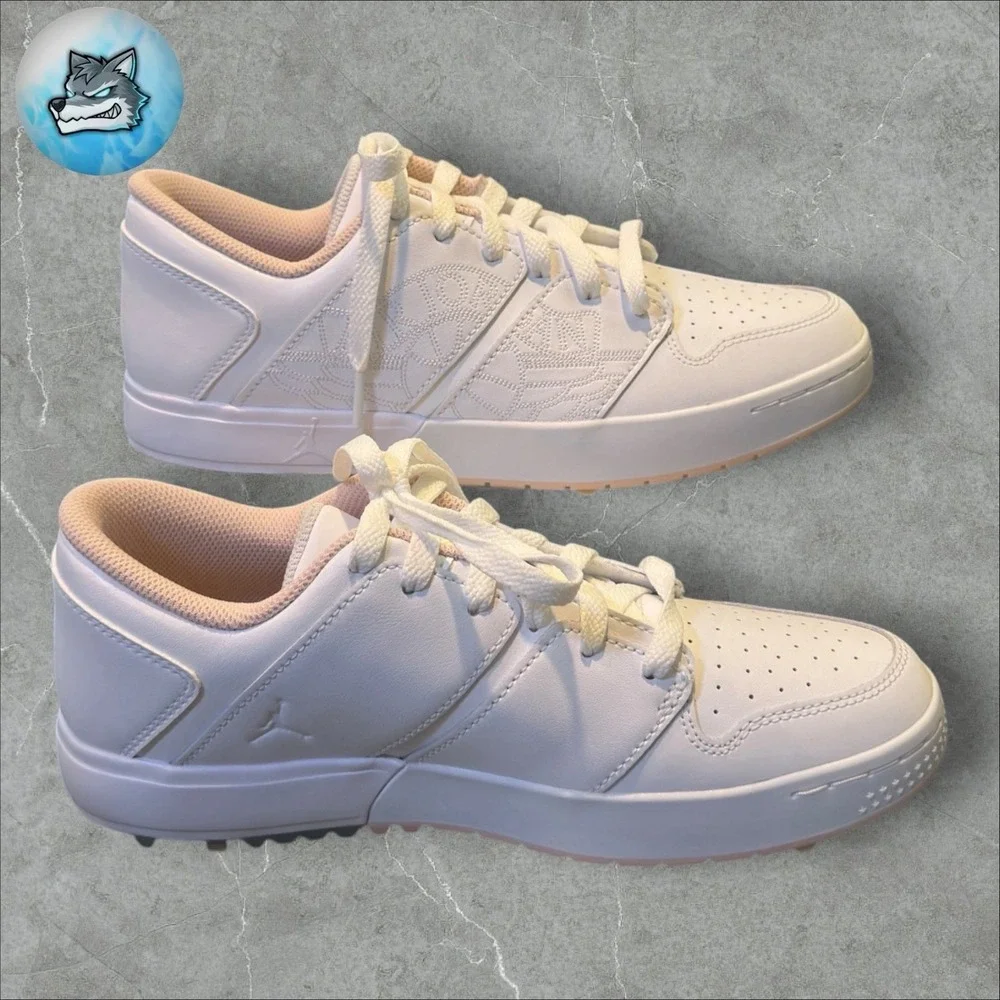 Nike Jordan Nu Retro 1 Golf Spikes White Washed Coral FZ4153-103 Men's‎ Size 7.5
